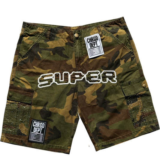 "Chrgd Dept" Cargo Shorts