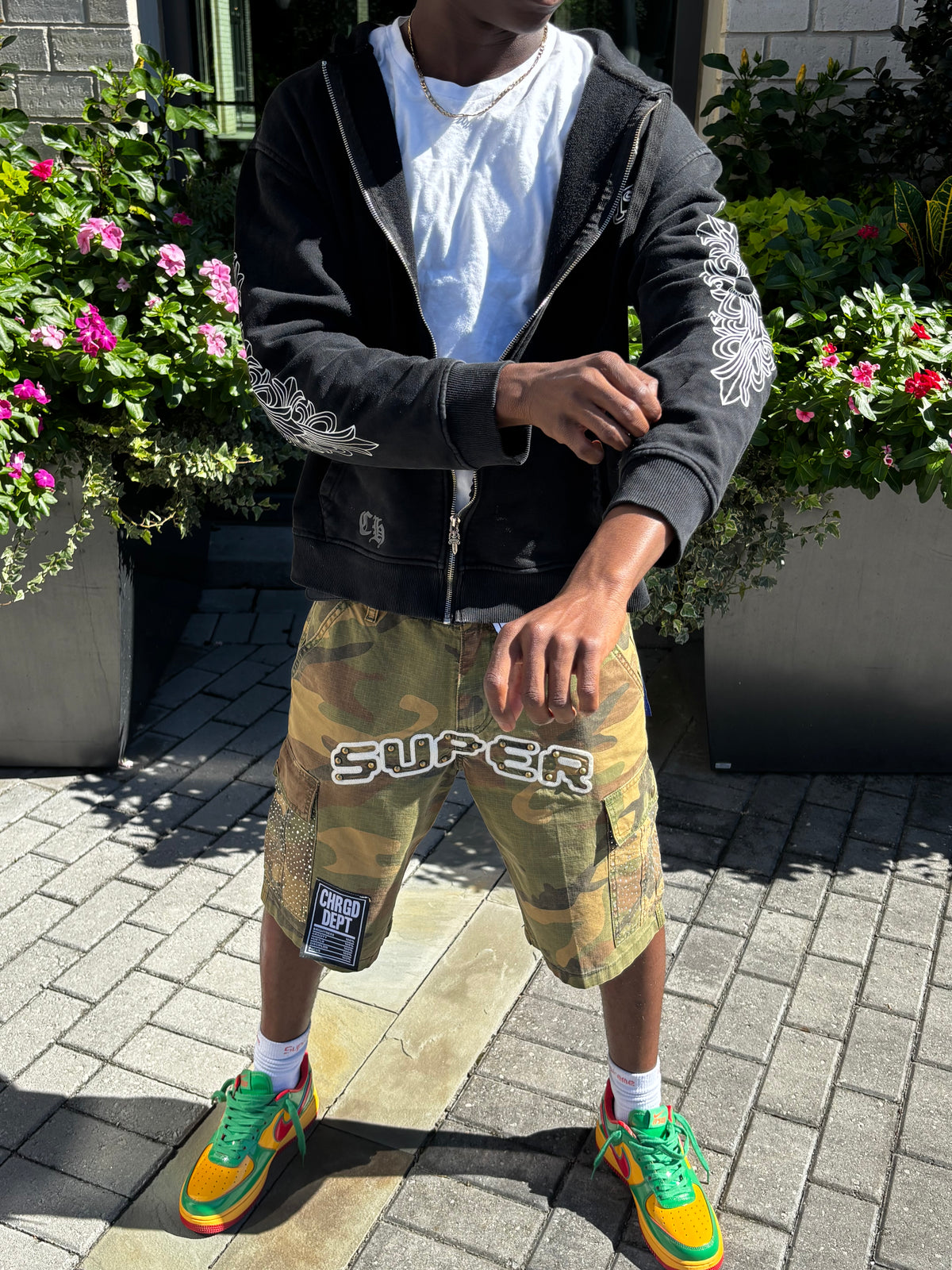 "Chrgd Dept" Cargo Shorts
