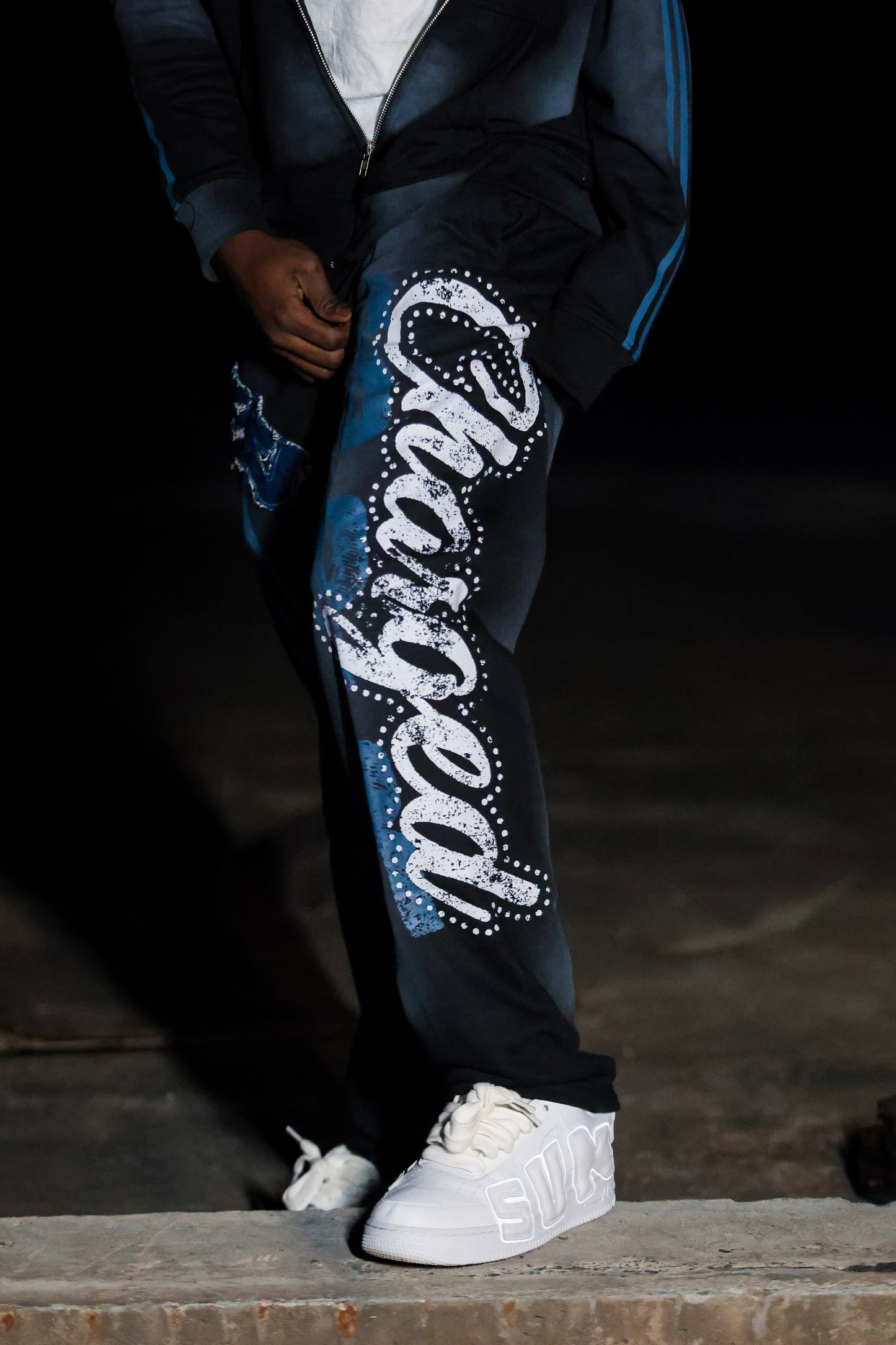 Ashy Black Supercharged "Statement" Sweats