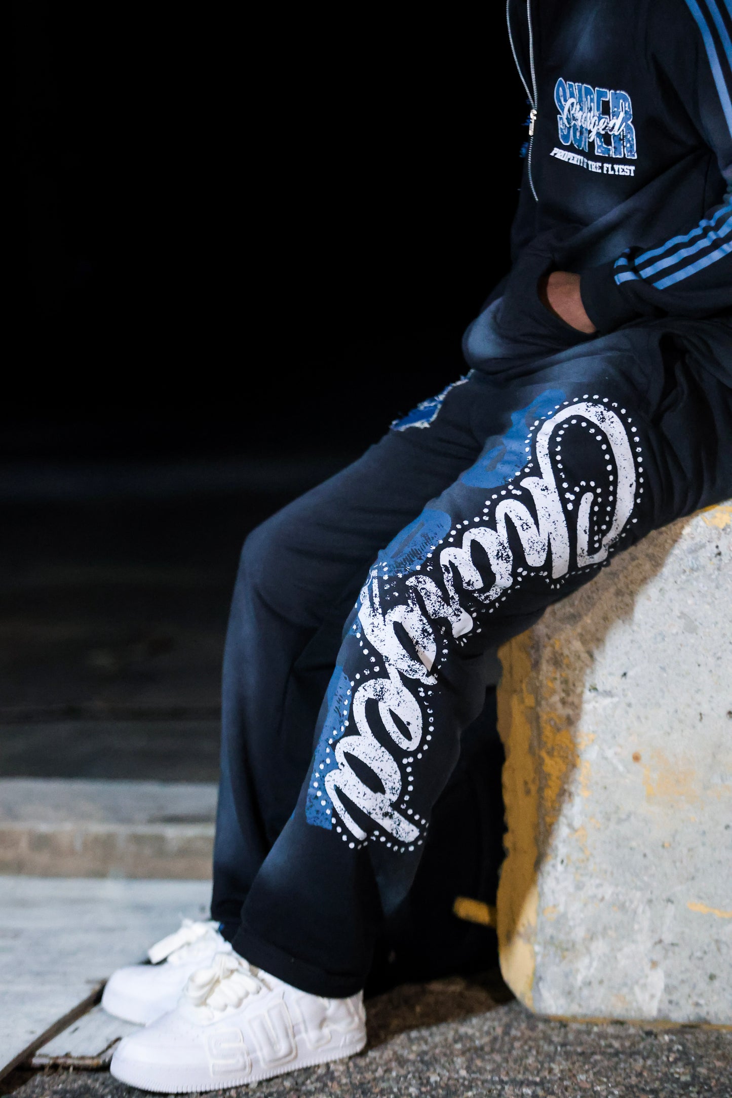 Ashy Black Supercharged "Statement" Sweats